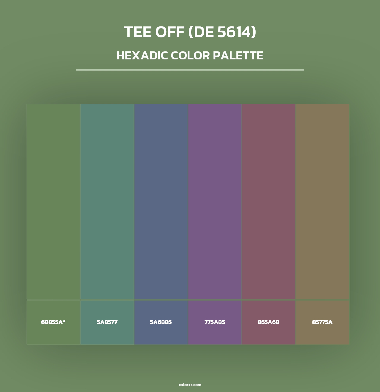 Tee Off (DE 5614) - Hexadic Color Palette