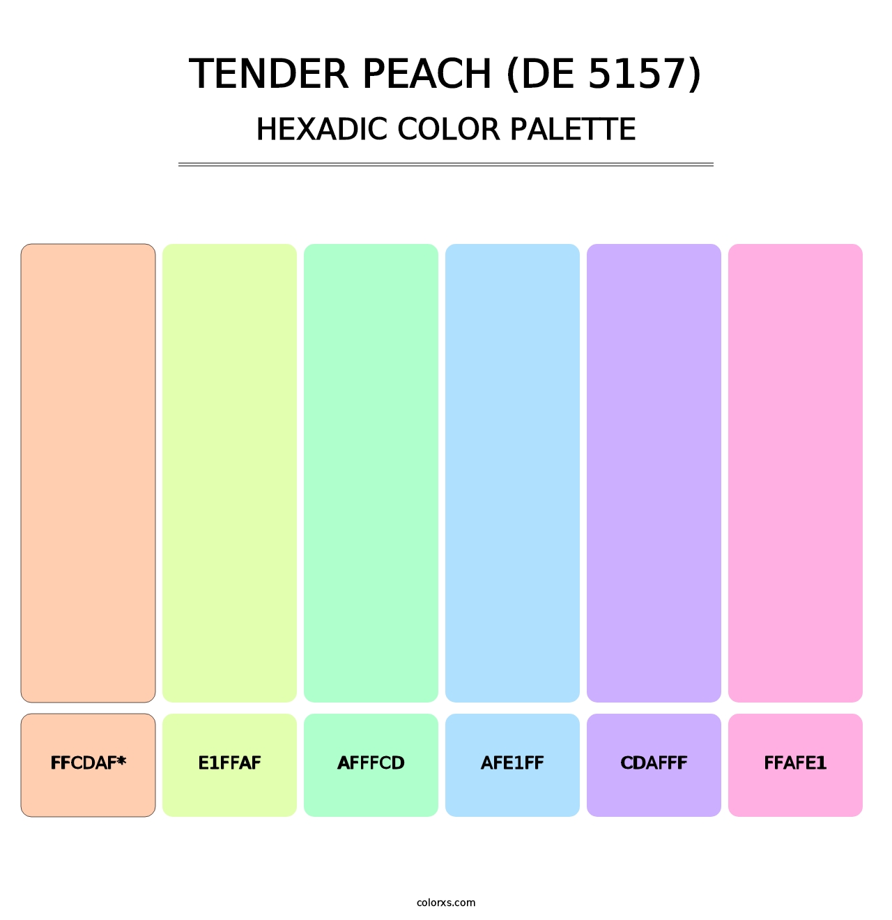 Tender Peach (DE 5157) - Hexadic Color Palette