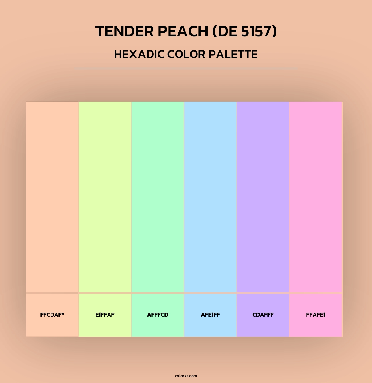 Tender Peach (DE 5157) - Hexadic Color Palette