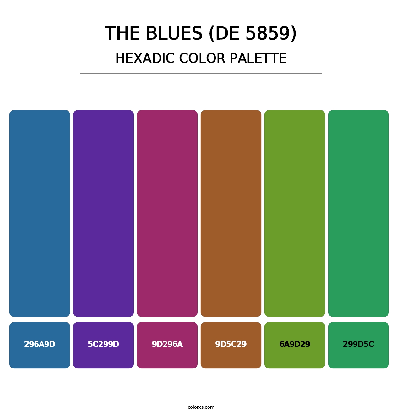 The Blues (DE 5859) - Hexadic Color Palette