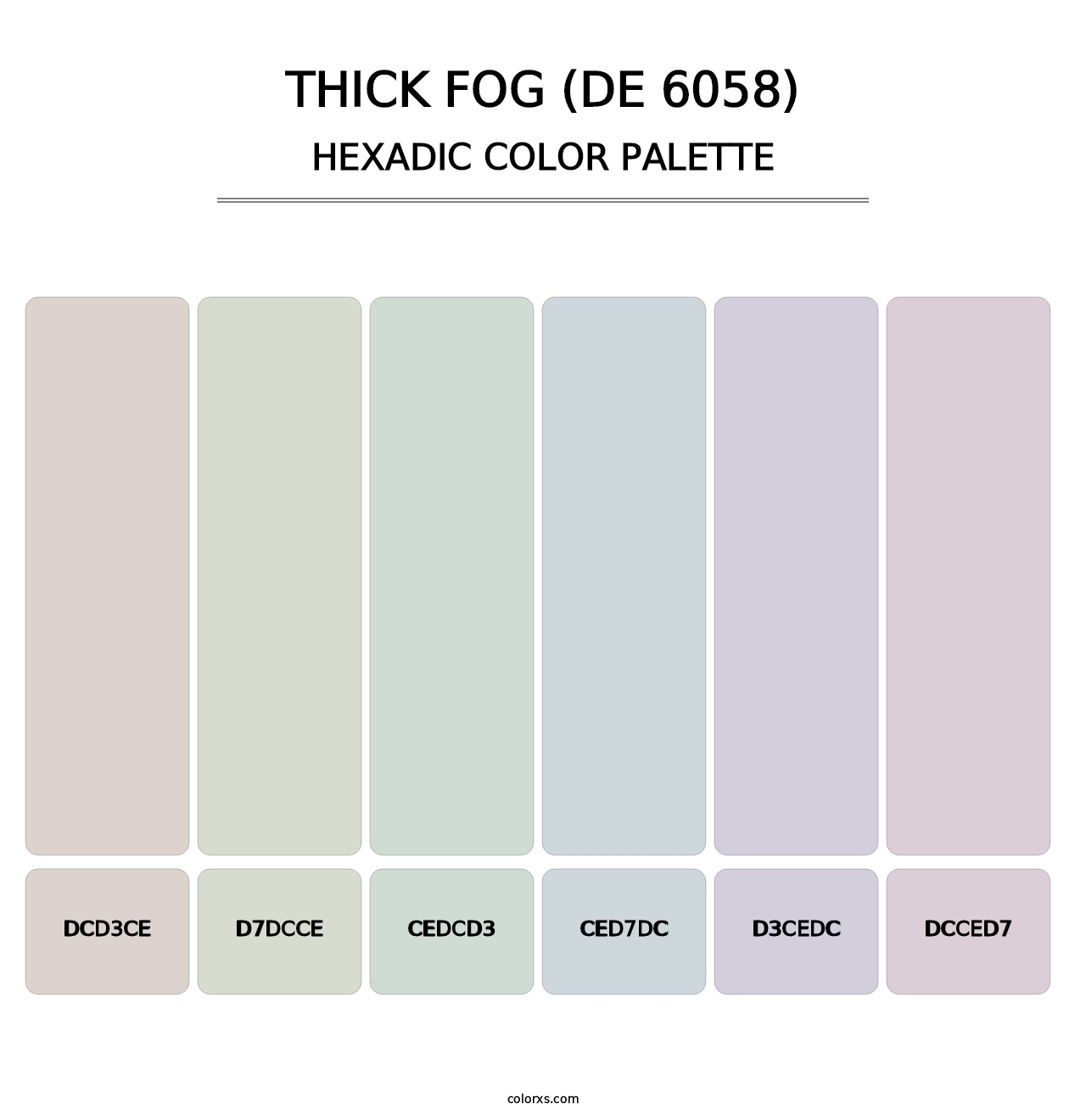 Thick Fog (DE 6058) - Hexadic Color Palette