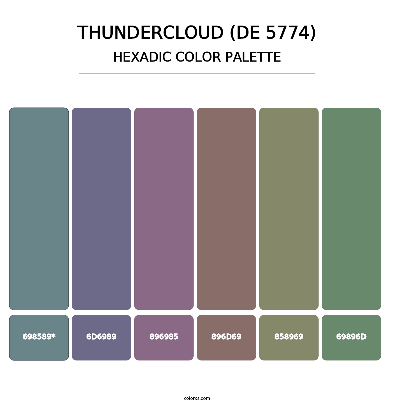 Thundercloud (DE 5774) - Hexadic Color Palette