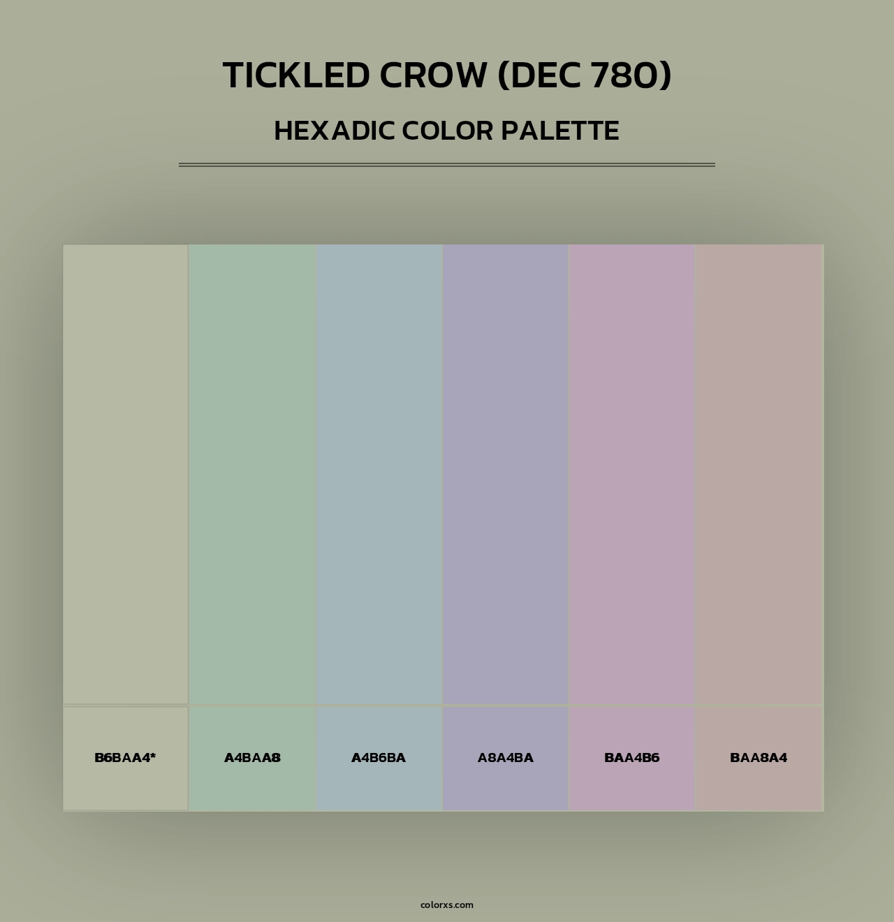 Tickled Crow (DEC 780) - Hexadic Color Palette