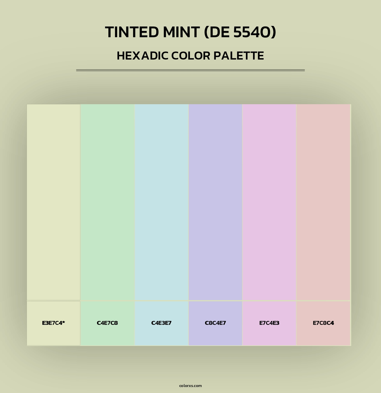 Tinted Mint (DE 5540) - Hexadic Color Palette