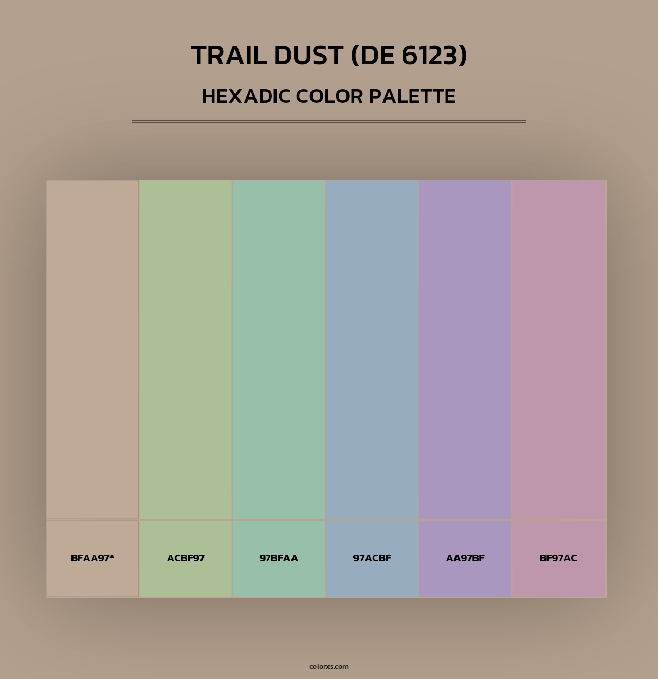 Trail Dust (DE 6123) - Hexadic Color Palette
