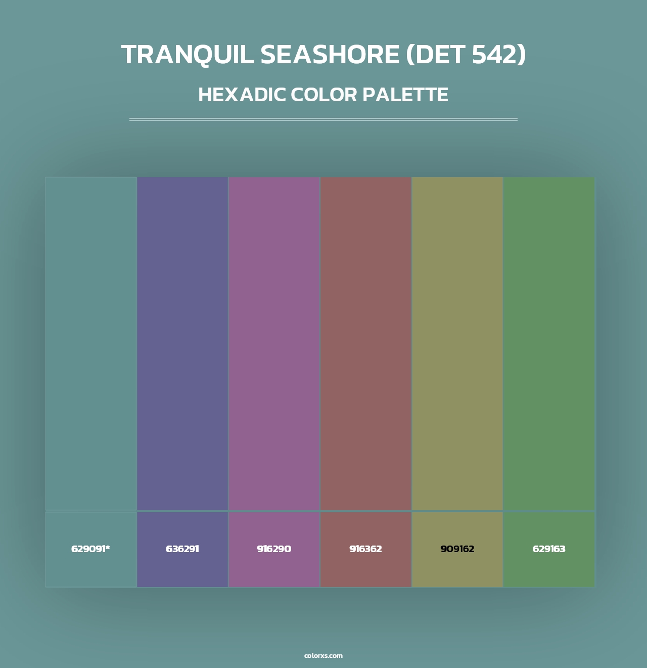 Tranquil Seashore (DET 542) - Hexadic Color Palette