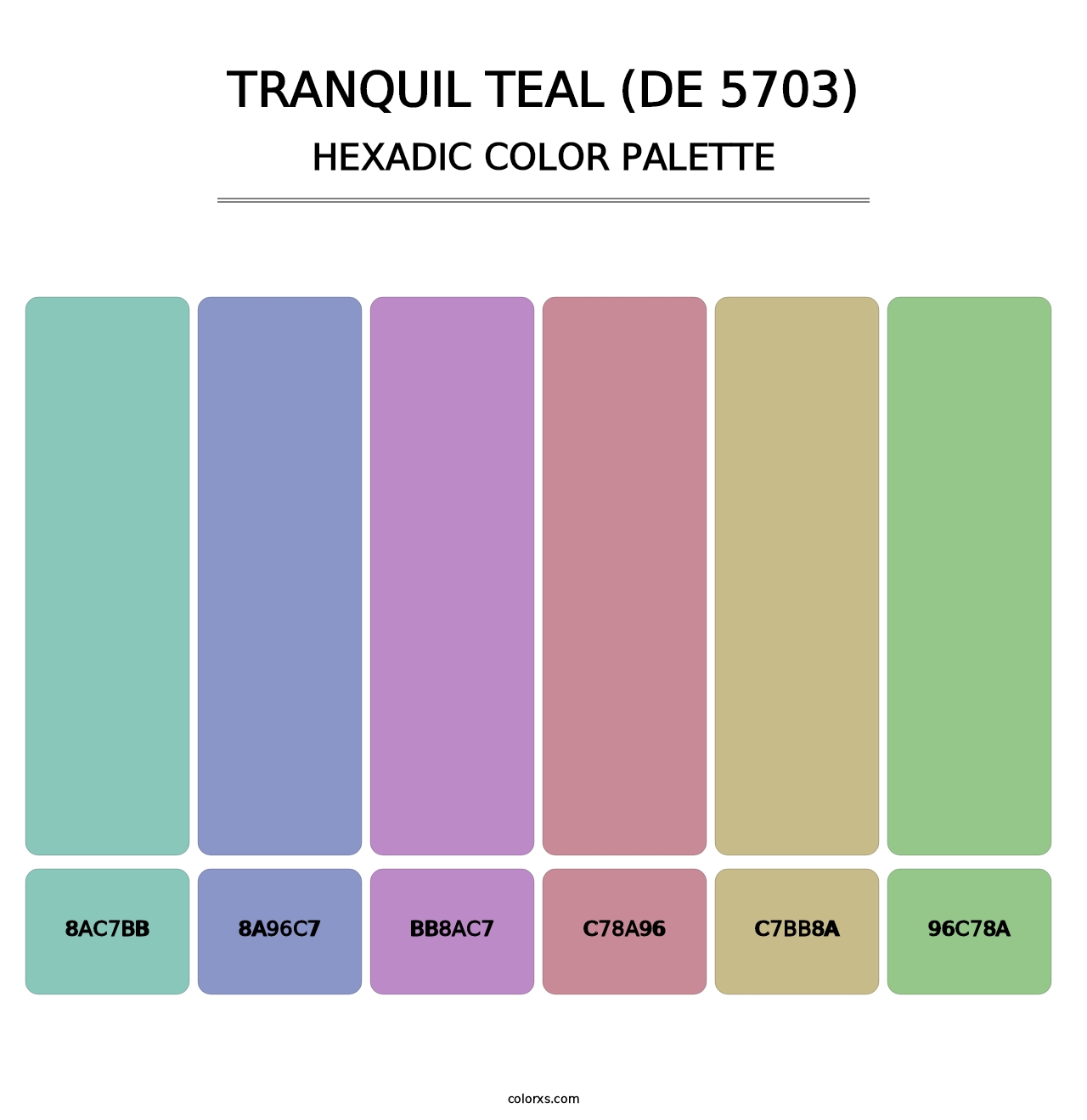 Tranquil Teal (DE 5703) - Hexadic Color Palette