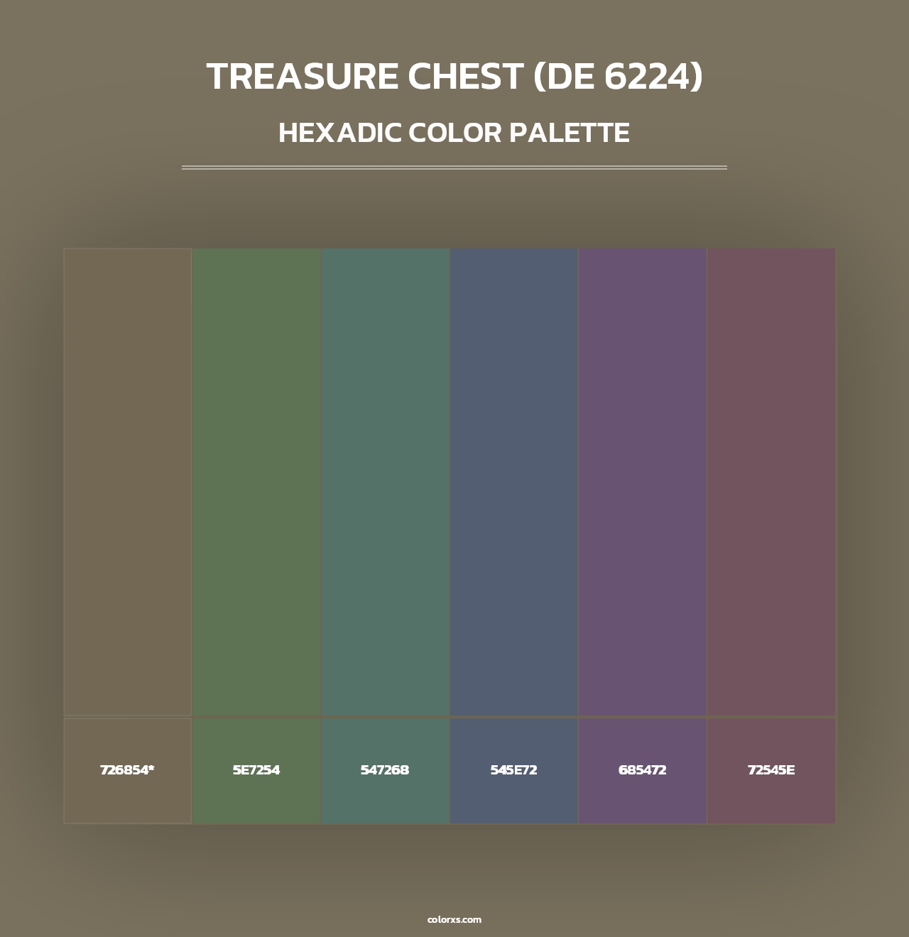 Treasure Chest (DE 6224) - Hexadic Color Palette