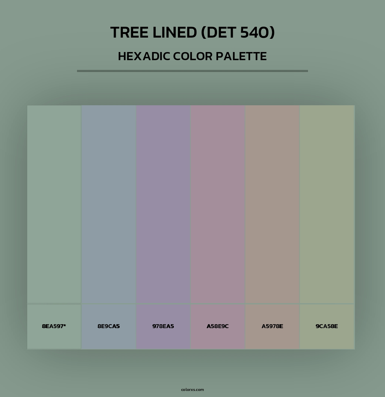 Tree Lined (DET 540) - Hexadic Color Palette