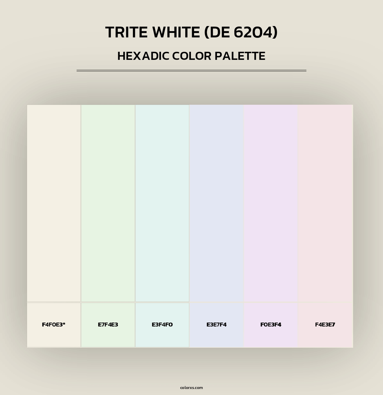Trite White (DE 6204) - Hexadic Color Palette