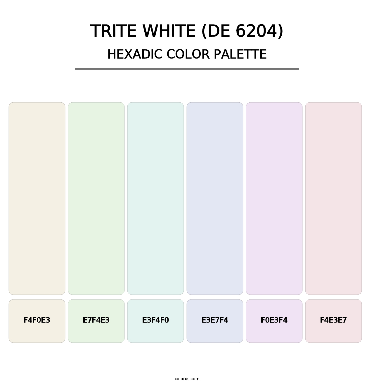 Trite White (DE 6204) - Hexadic Color Palette