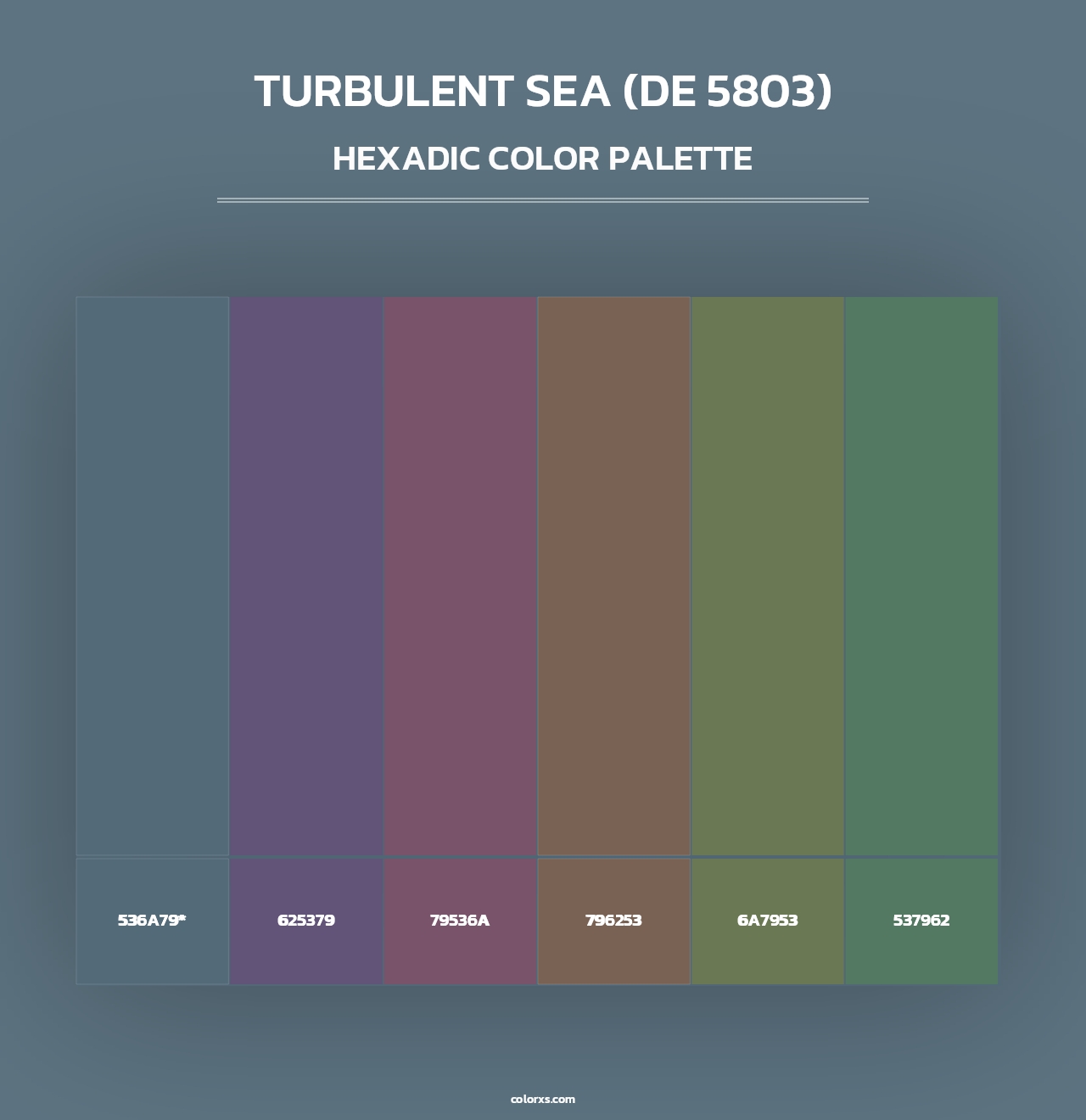 Turbulent Sea (DE 5803) - Hexadic Color Palette