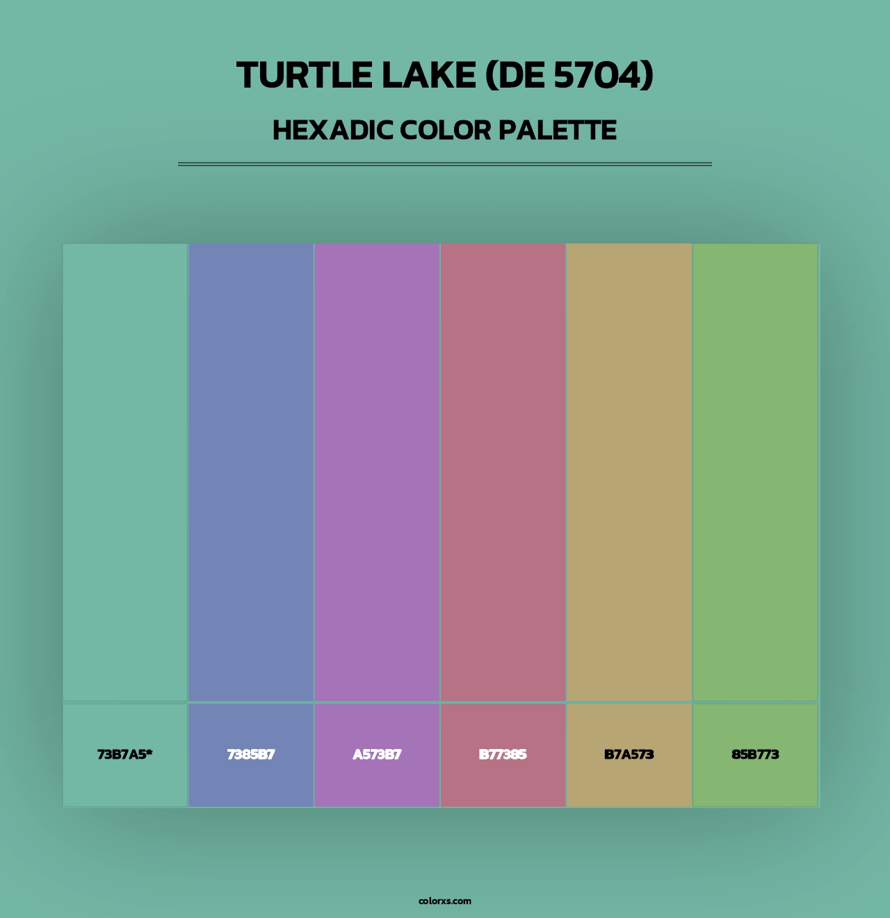 Turtle Lake (DE 5704) - Hexadic Color Palette