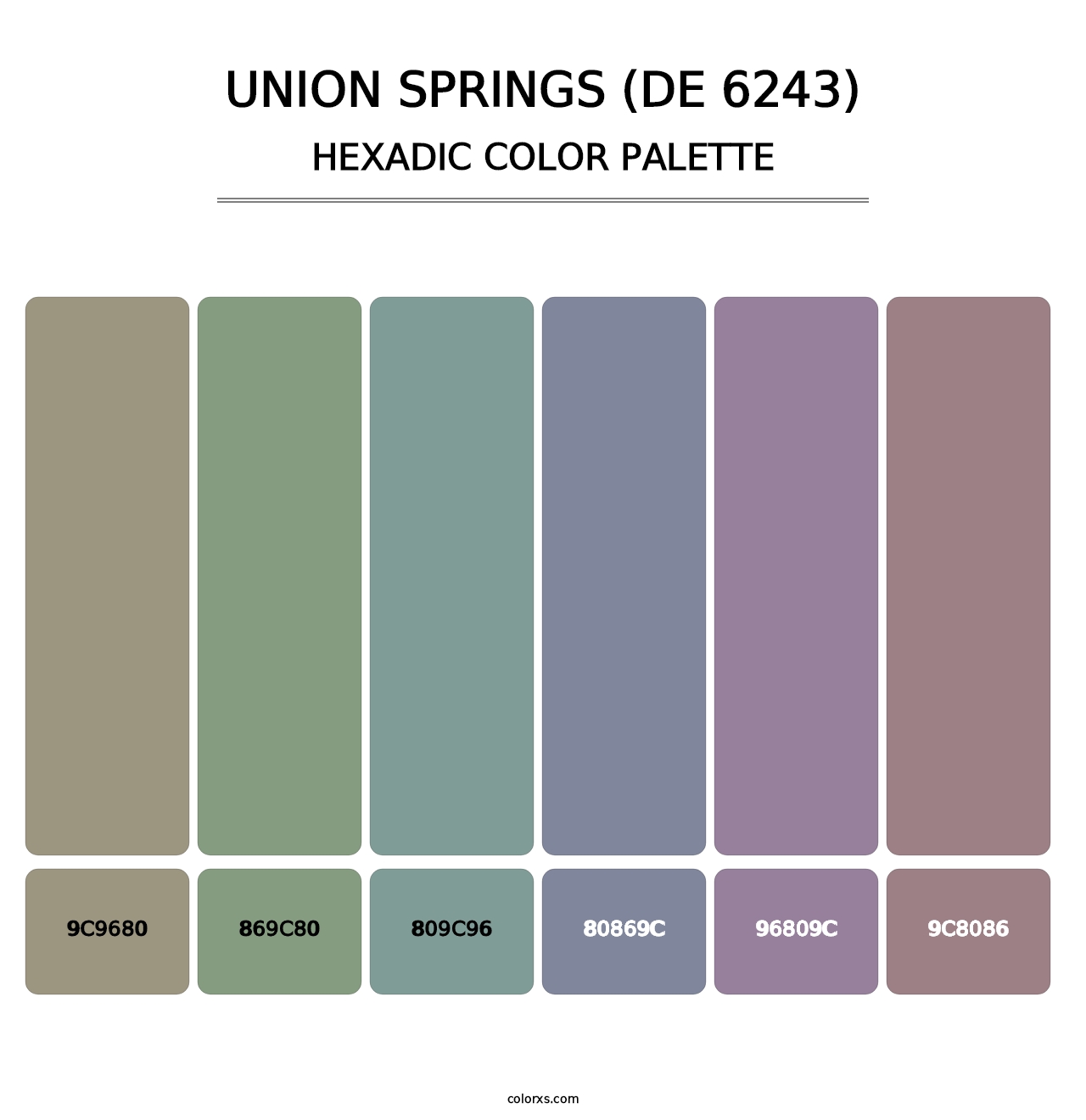 Union Springs (DE 6243) - Hexadic Color Palette