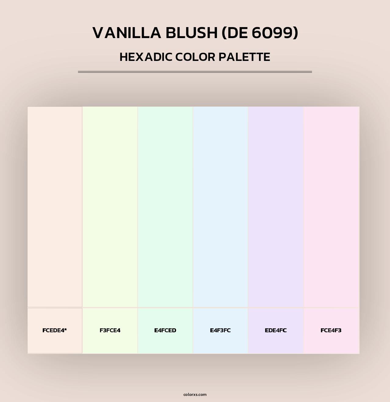 Vanilla Blush (DE 6099) - Hexadic Color Palette