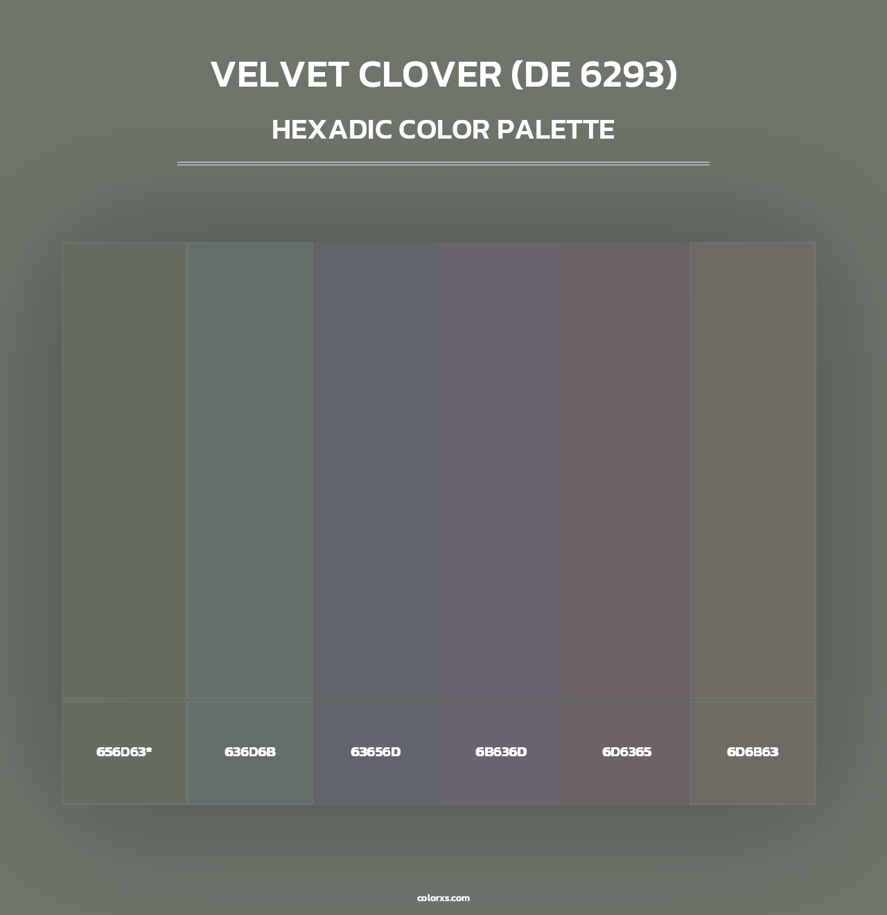 Velvet Clover (DE 6293) - Hexadic Color Palette