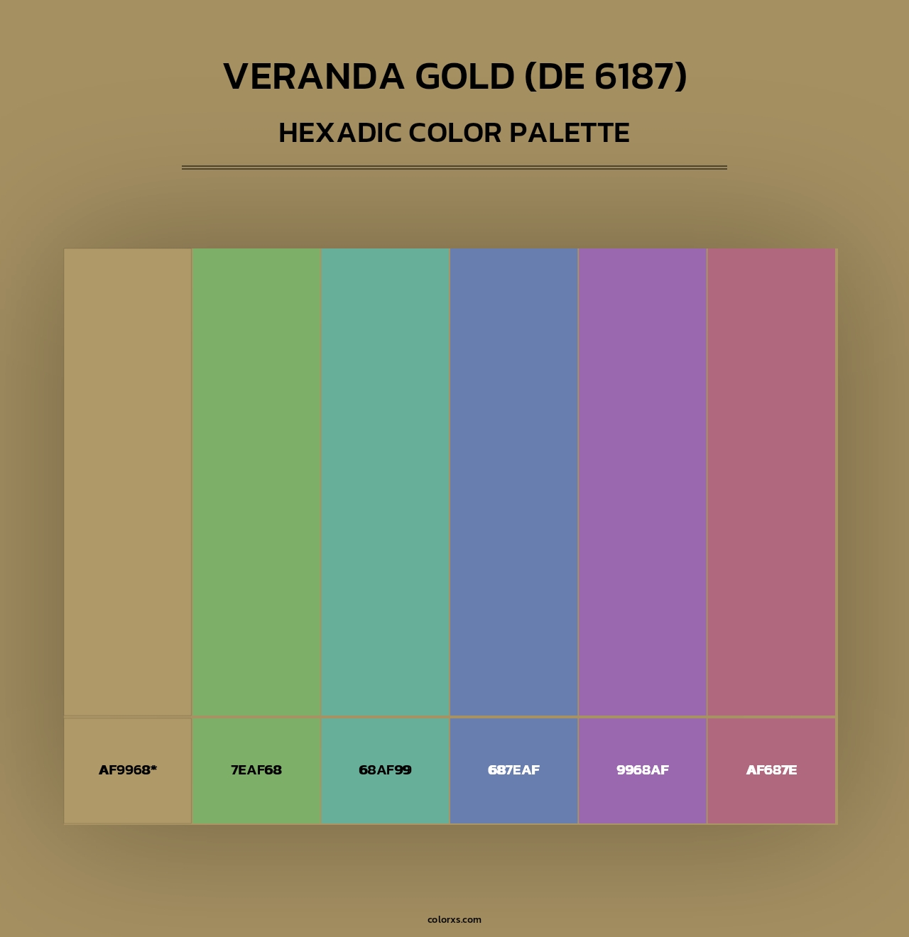 Veranda Gold (DE 6187) - Hexadic Color Palette