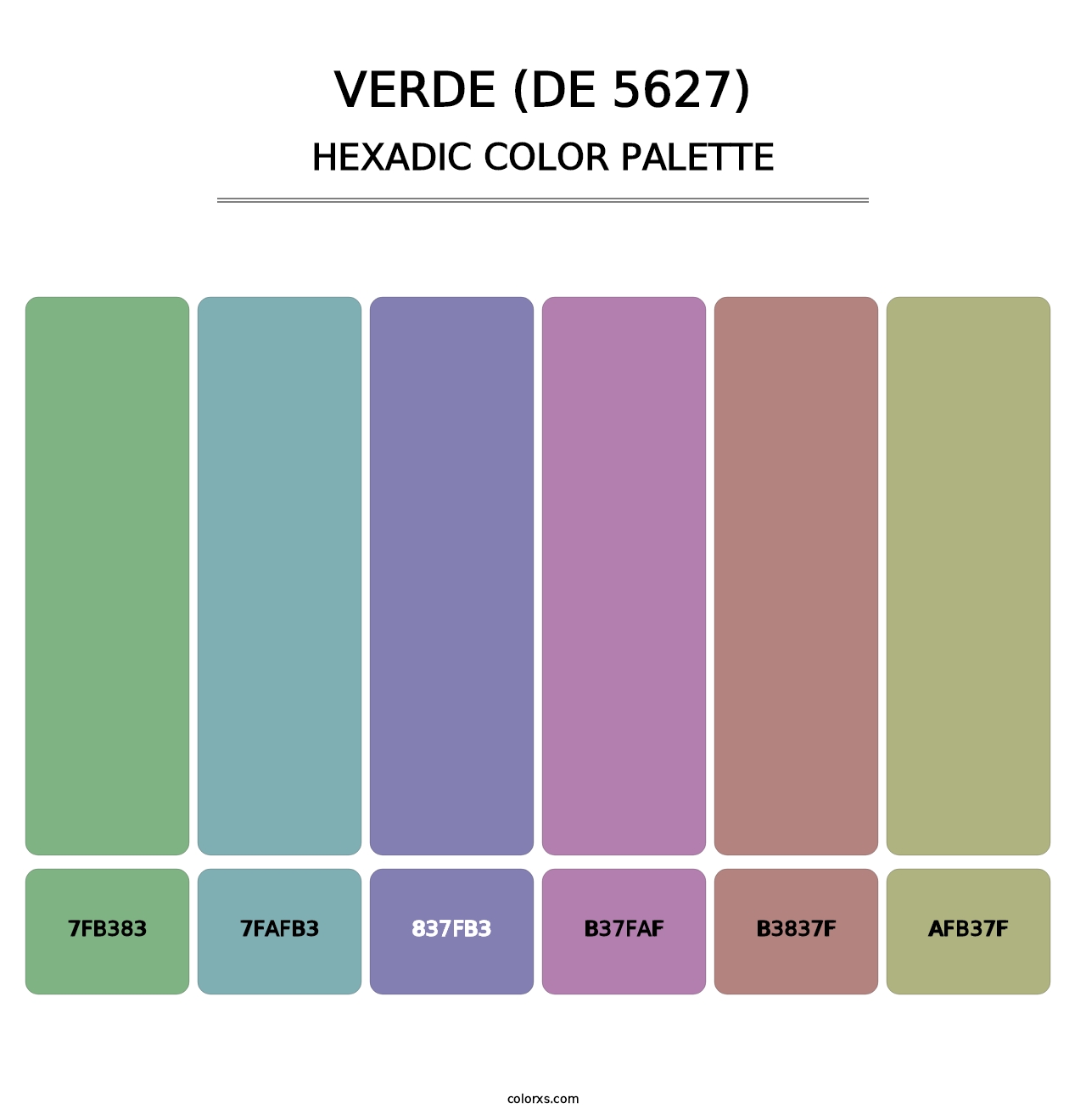 Verde (DE 5627) - Hexadic Color Palette