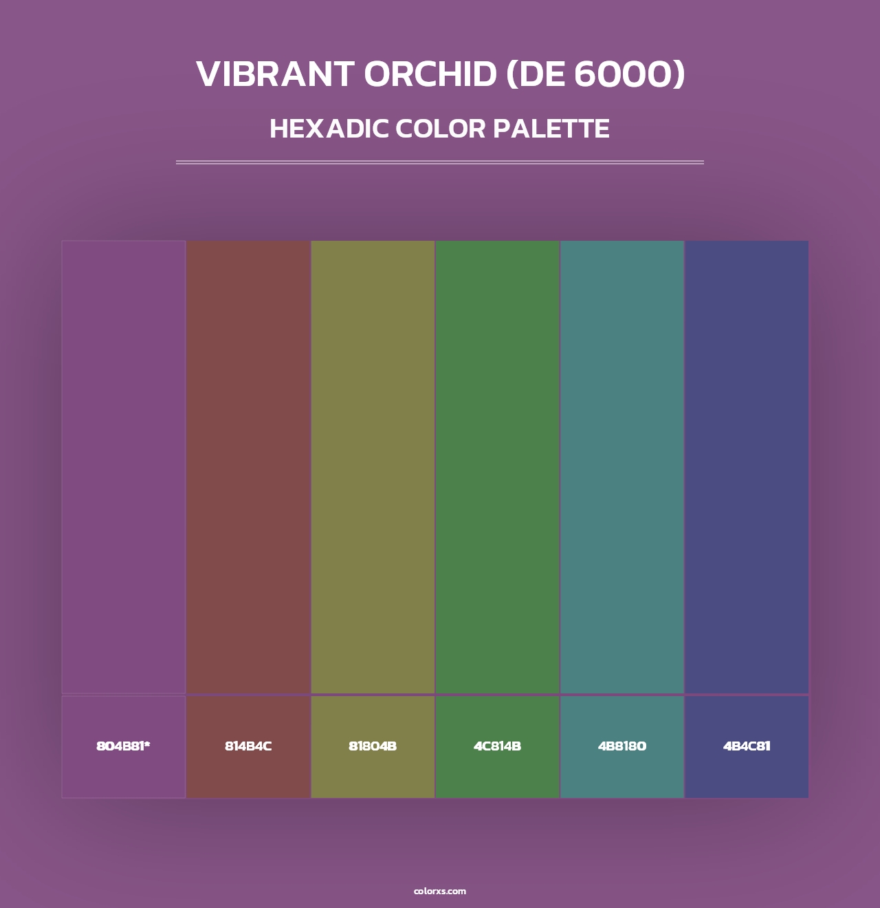 Vibrant Orchid (DE 6000) - Hexadic Color Palette