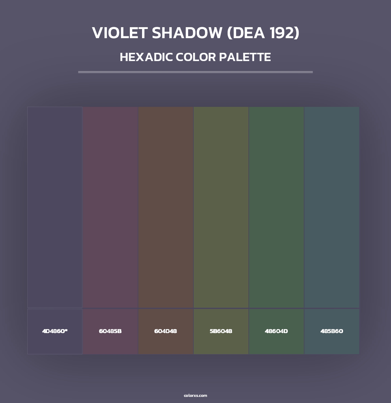 Violet Shadow (DEA 192) - Hexadic Color Palette