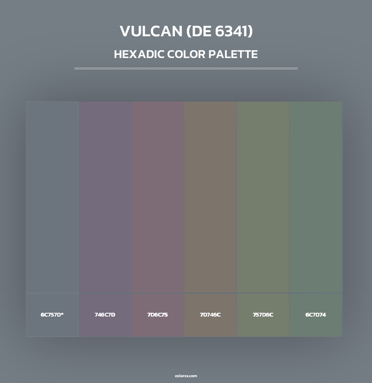 Vulcan (DE 6341) - Hexadic Color Palette
