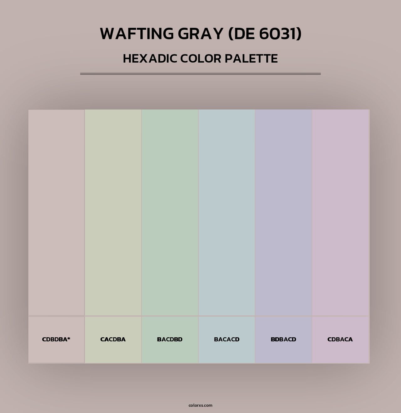 Wafting Gray (DE 6031) - Hexadic Color Palette