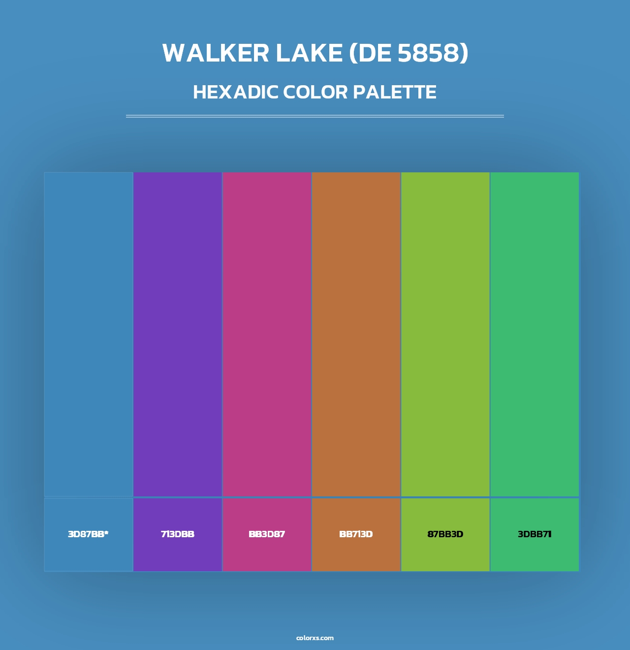 Walker Lake (DE 5858) - Hexadic Color Palette