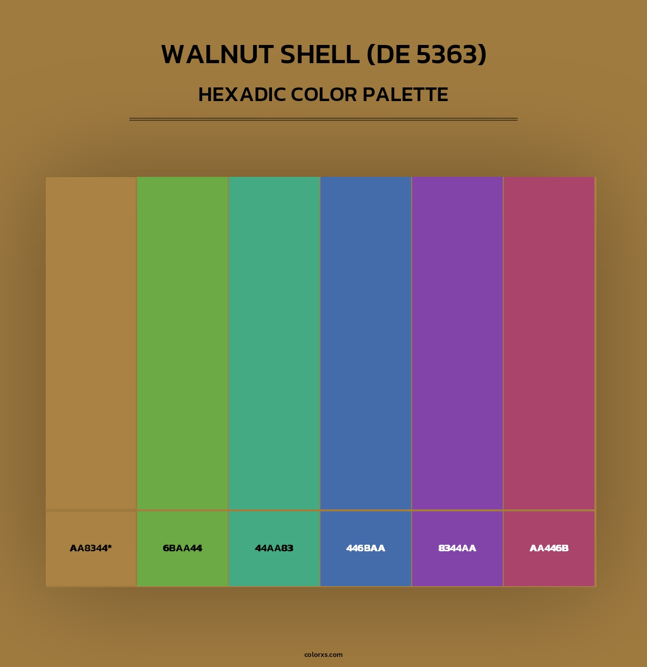 Walnut Shell (DE 5363) - Hexadic Color Palette