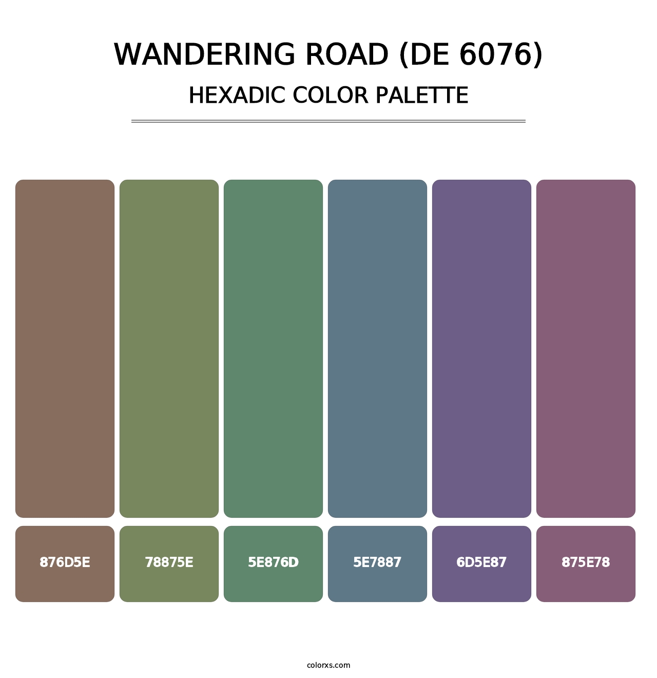 Wandering Road (DE 6076) - Hexadic Color Palette