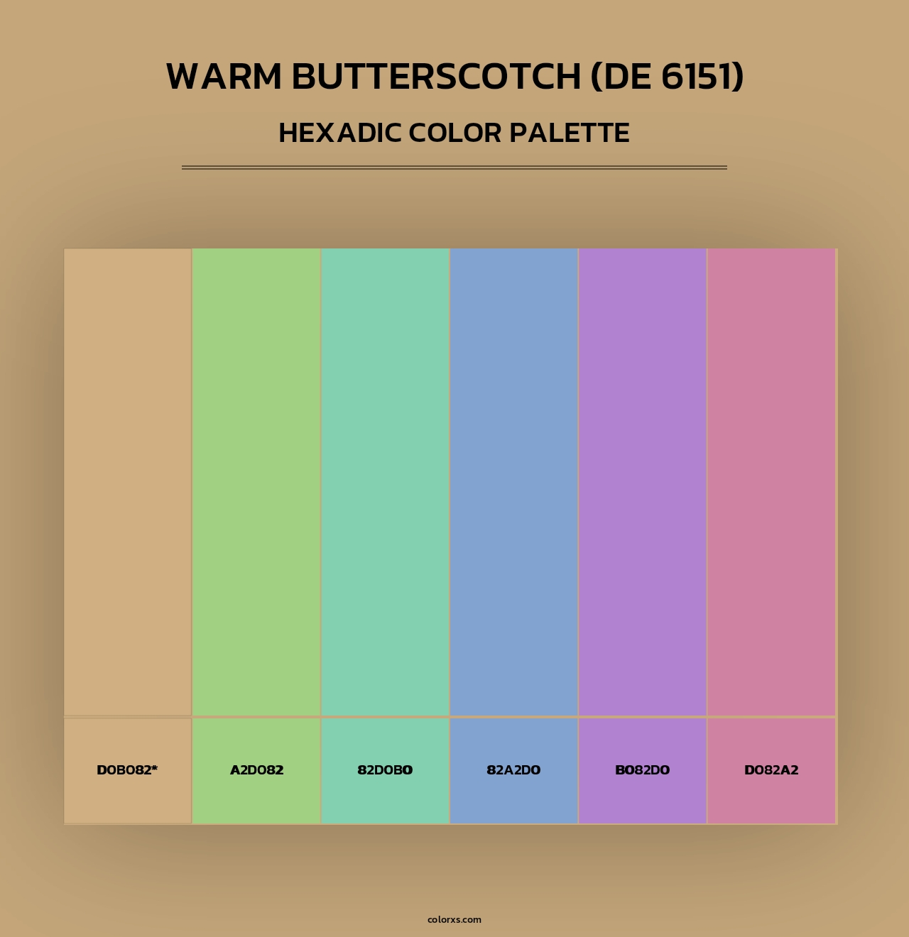 Warm Butterscotch (DE 6151) - Hexadic Color Palette
