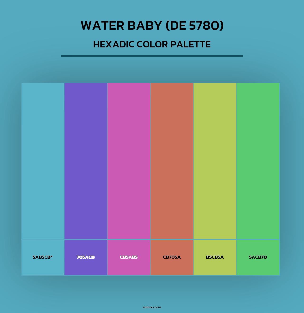 Water Baby (DE 5780) - Hexadic Color Palette
