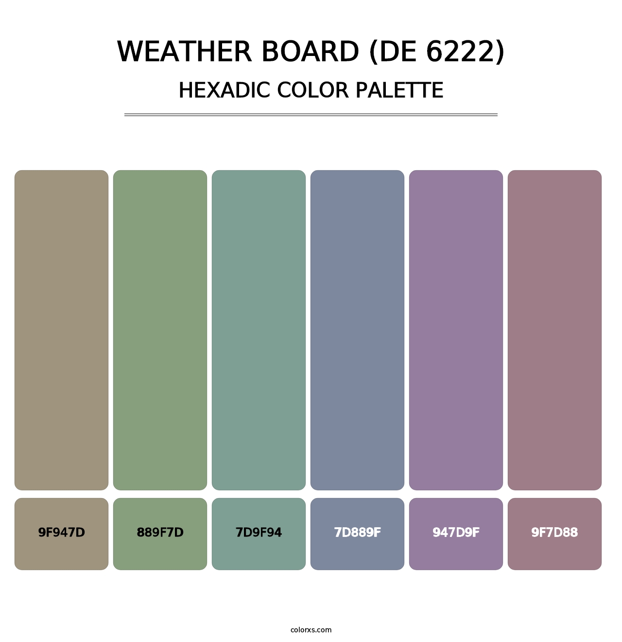 Weather Board (DE 6222) - Hexadic Color Palette