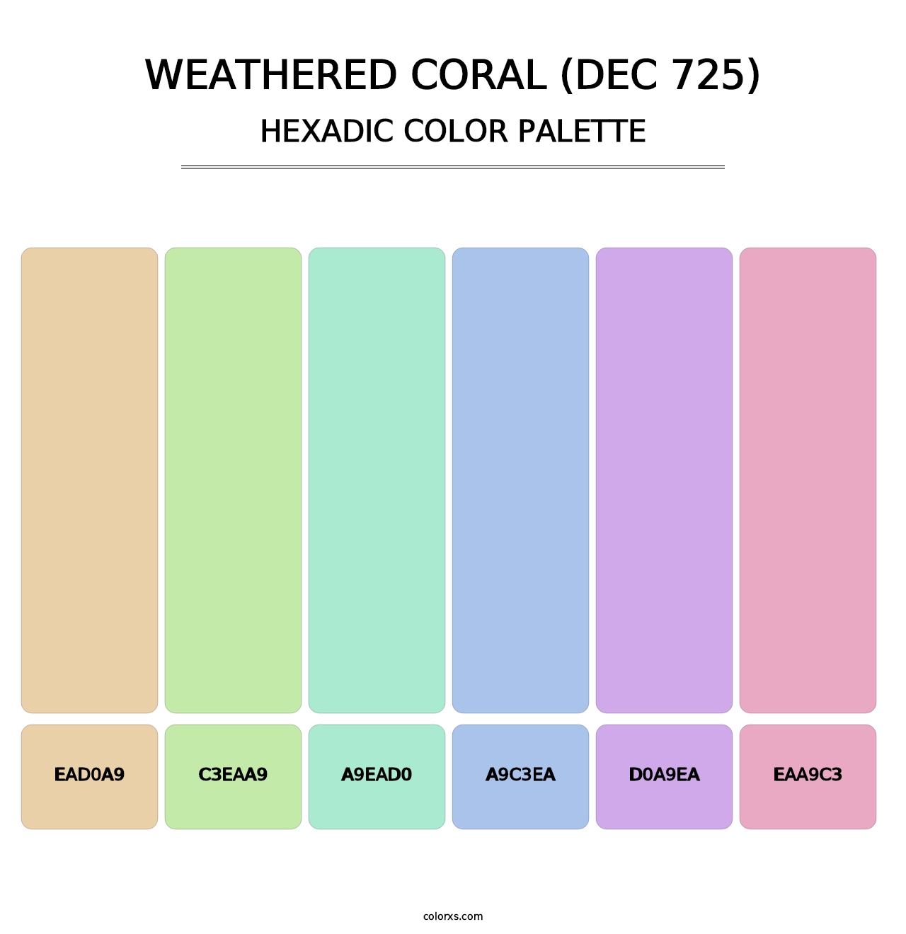 Weathered Coral (DEC 725) - Hexadic Color Palette