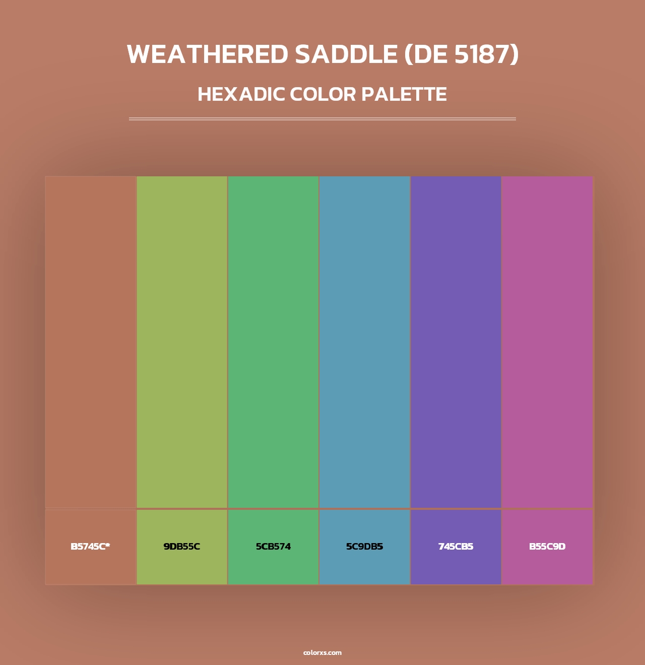 Weathered Saddle (DE 5187) - Hexadic Color Palette
