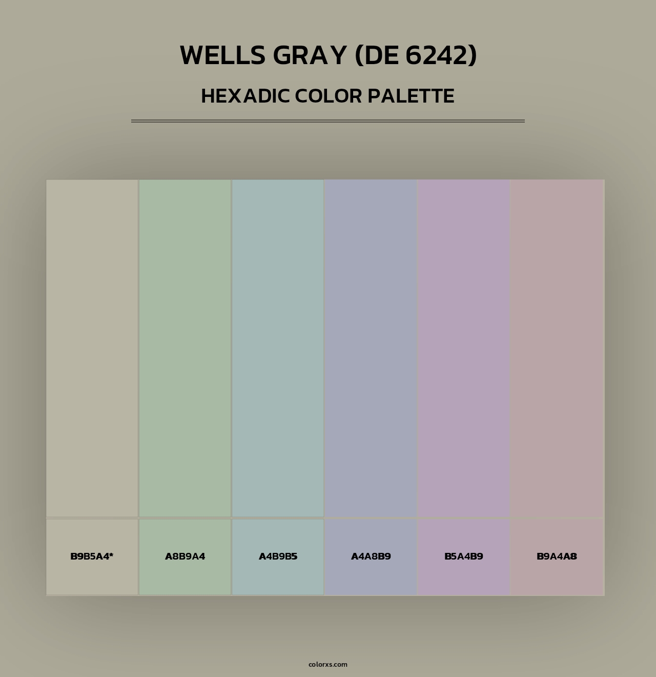 Wells Gray (DE 6242) - Hexadic Color Palette