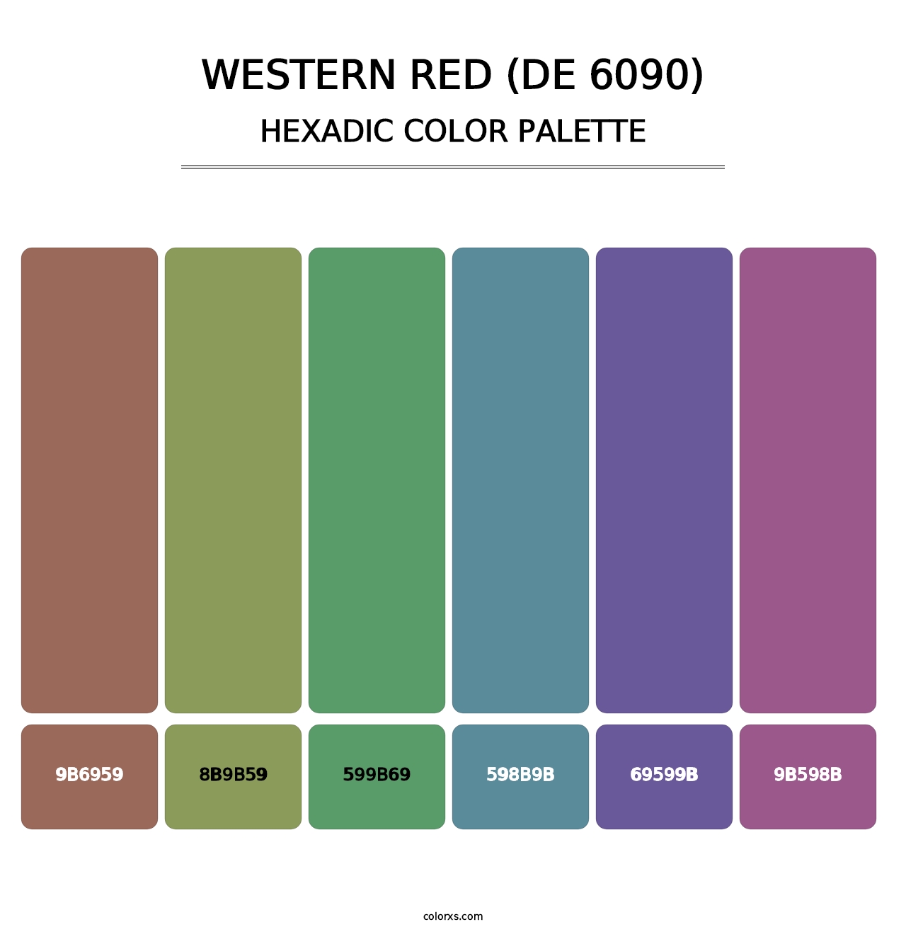 Western Red (DE 6090) - Hexadic Color Palette