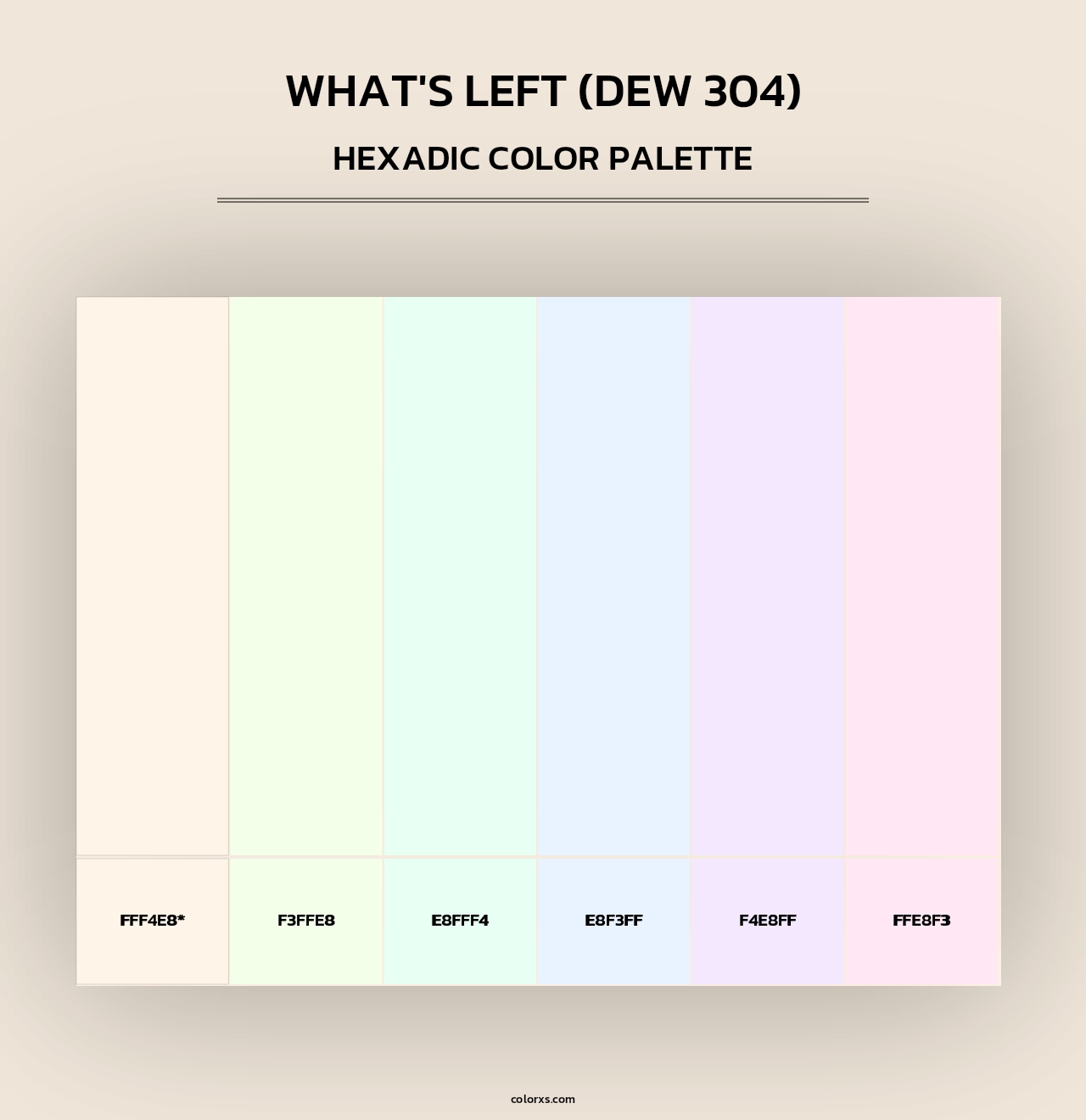What's Left (DEW 304) - Hexadic Color Palette