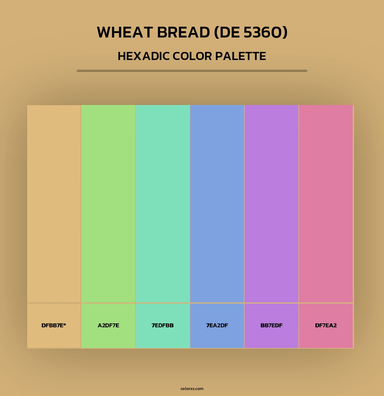 Wheat Bread (DE 5360) - Hexadic Color Palette