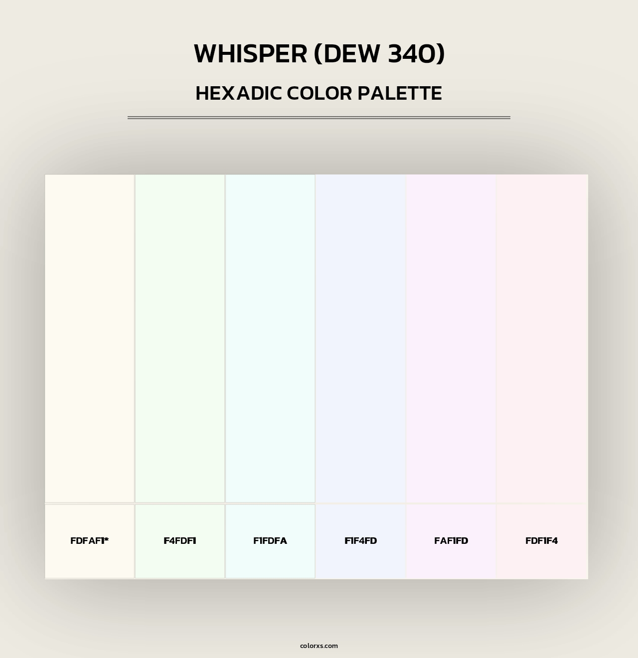 Whisper (DEW 340) - Hexadic Color Palette