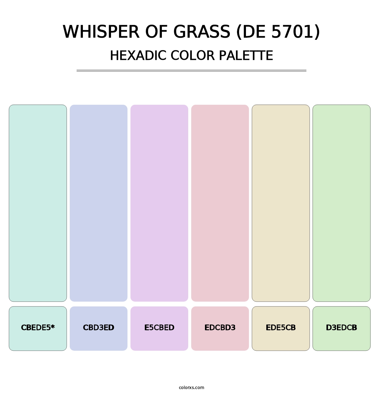 Whisper of Grass (DE 5701) - Hexadic Color Palette