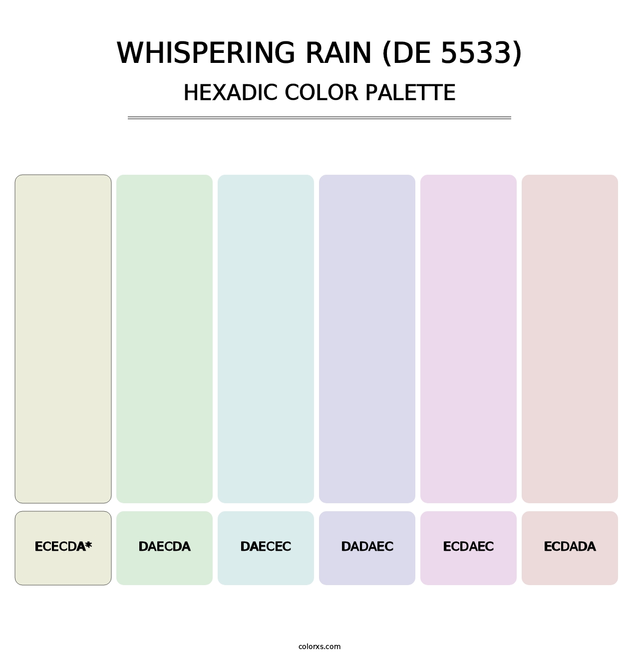 Whispering Rain (DE 5533) - Hexadic Color Palette