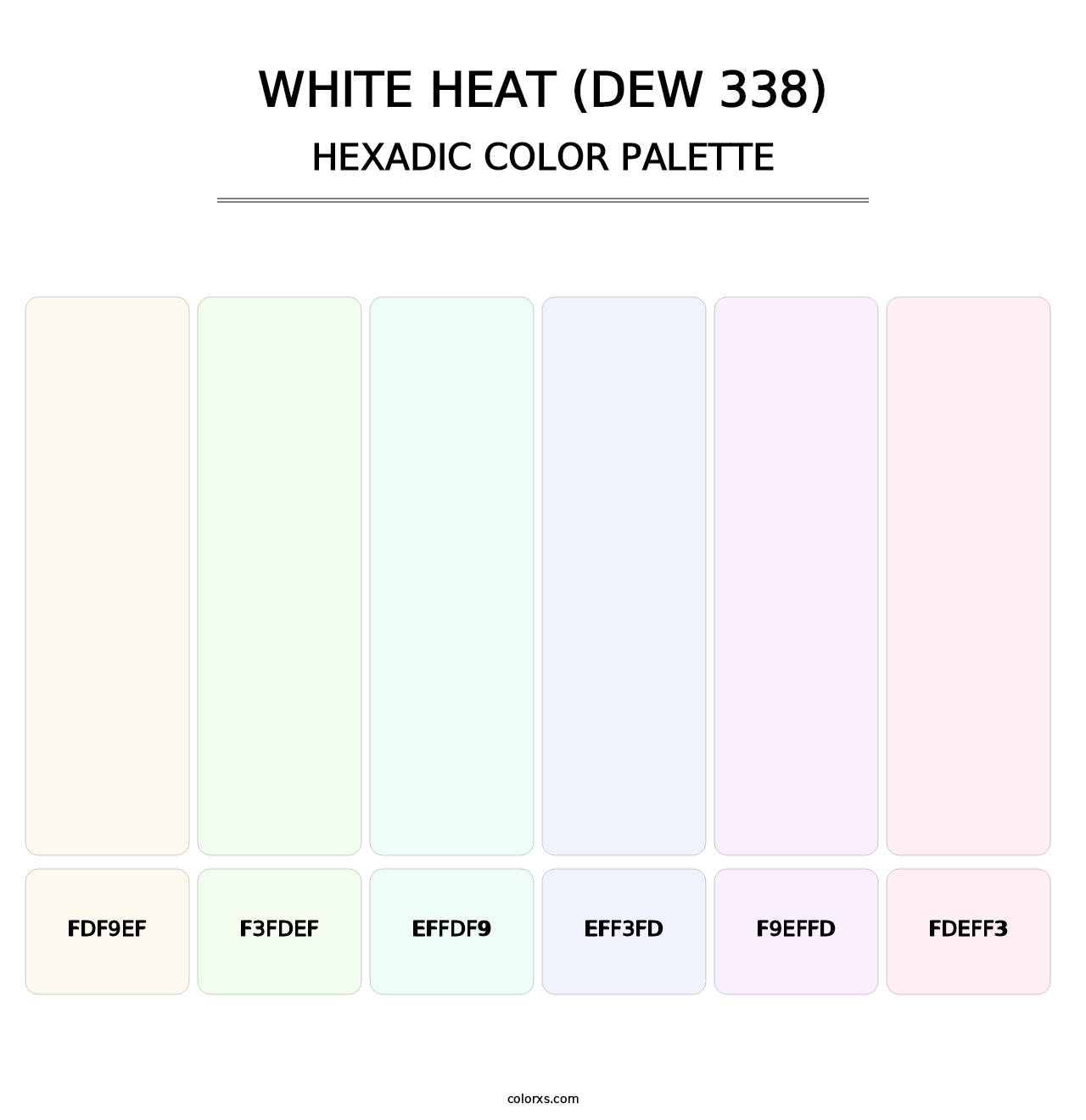 White Heat (DEW 338) - Hexadic Color Palette