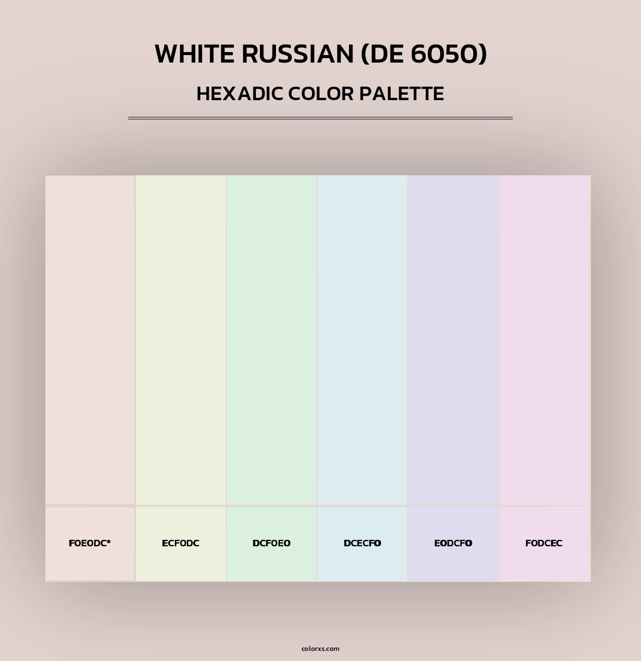 White Russian (DE 6050) - Hexadic Color Palette