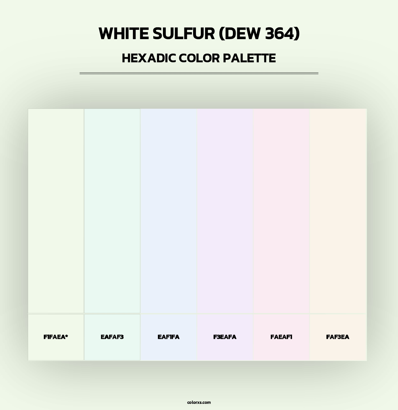 White Sulfur (DEW 364) - Hexadic Color Palette