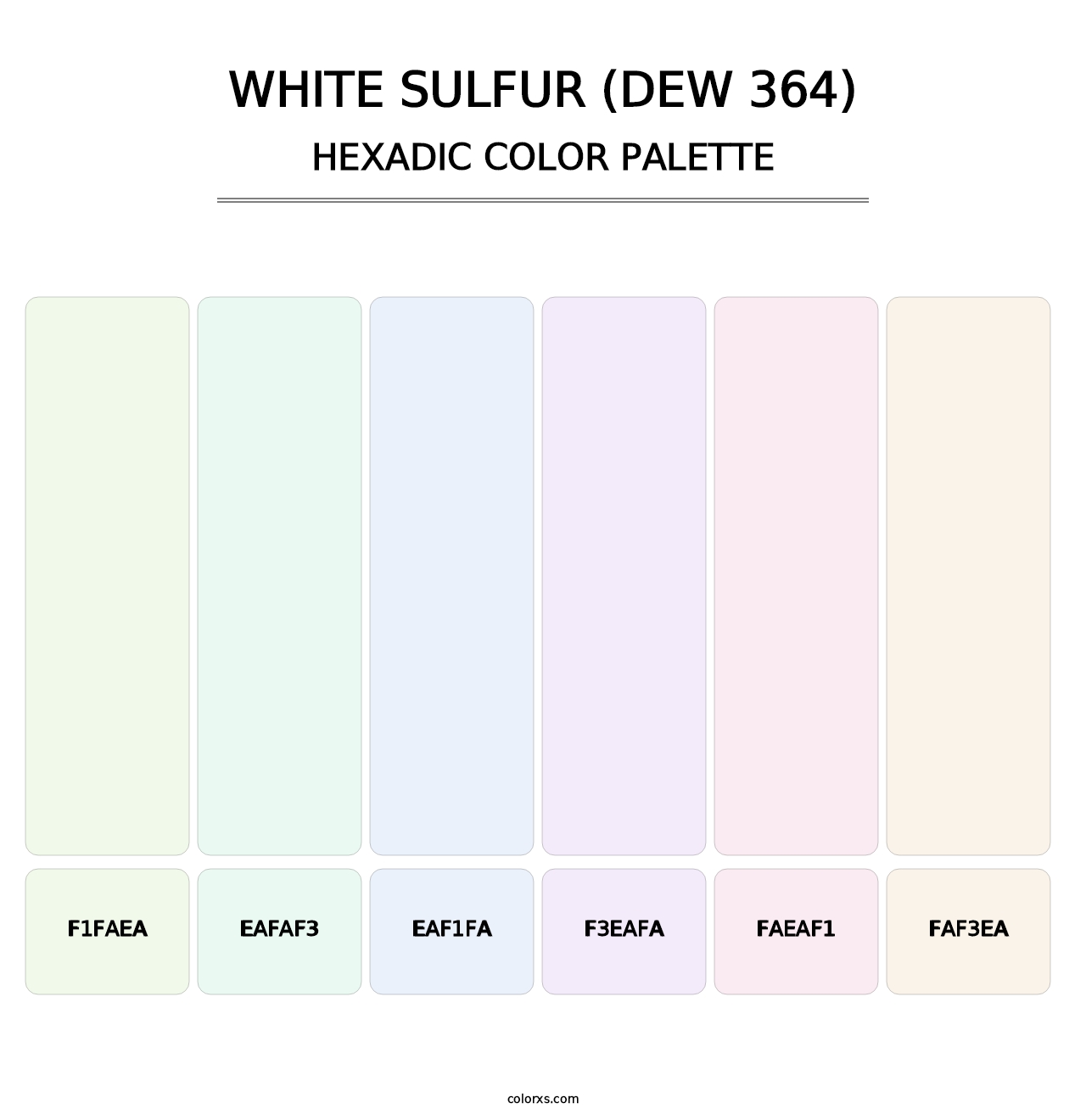 White Sulfur (DEW 364) - Hexadic Color Palette