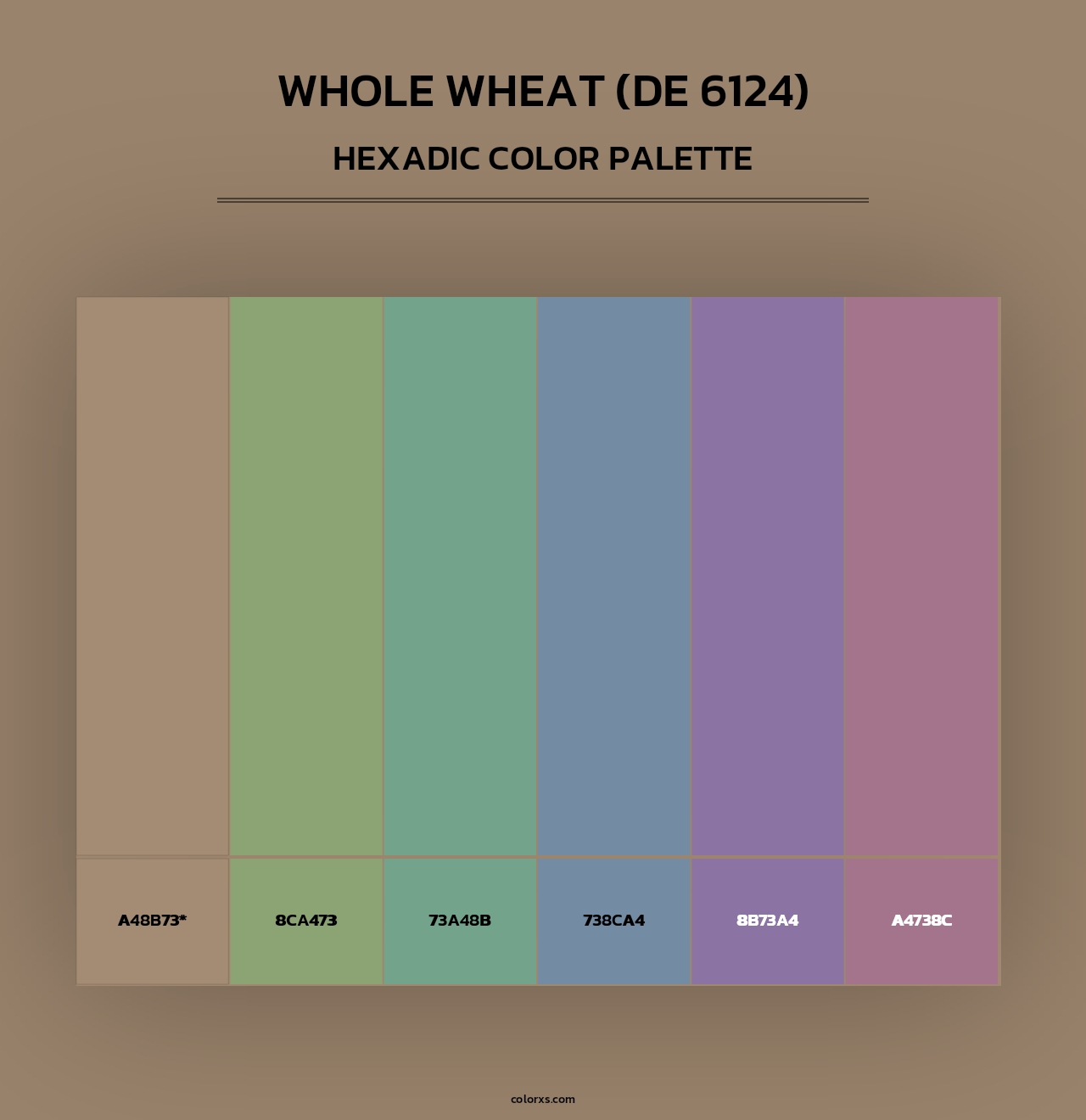 Whole Wheat (DE 6124) - Hexadic Color Palette