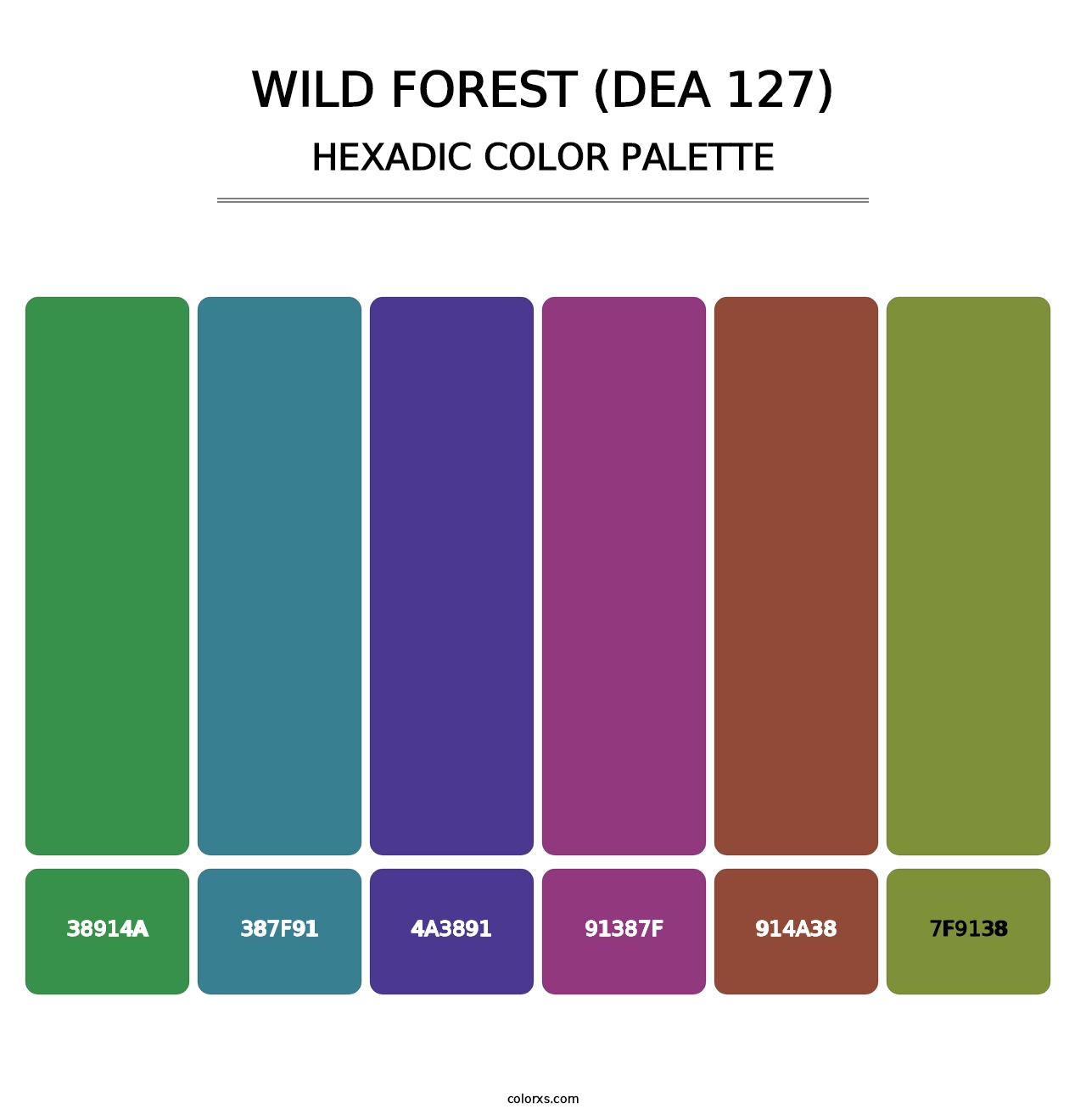 Wild Forest (DEA 127) - Hexadic Color Palette