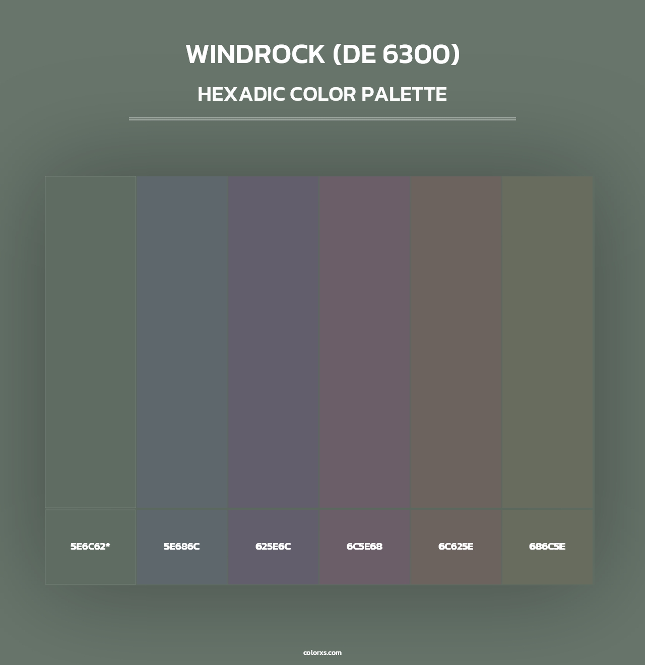 Windrock (DE 6300) - Hexadic Color Palette