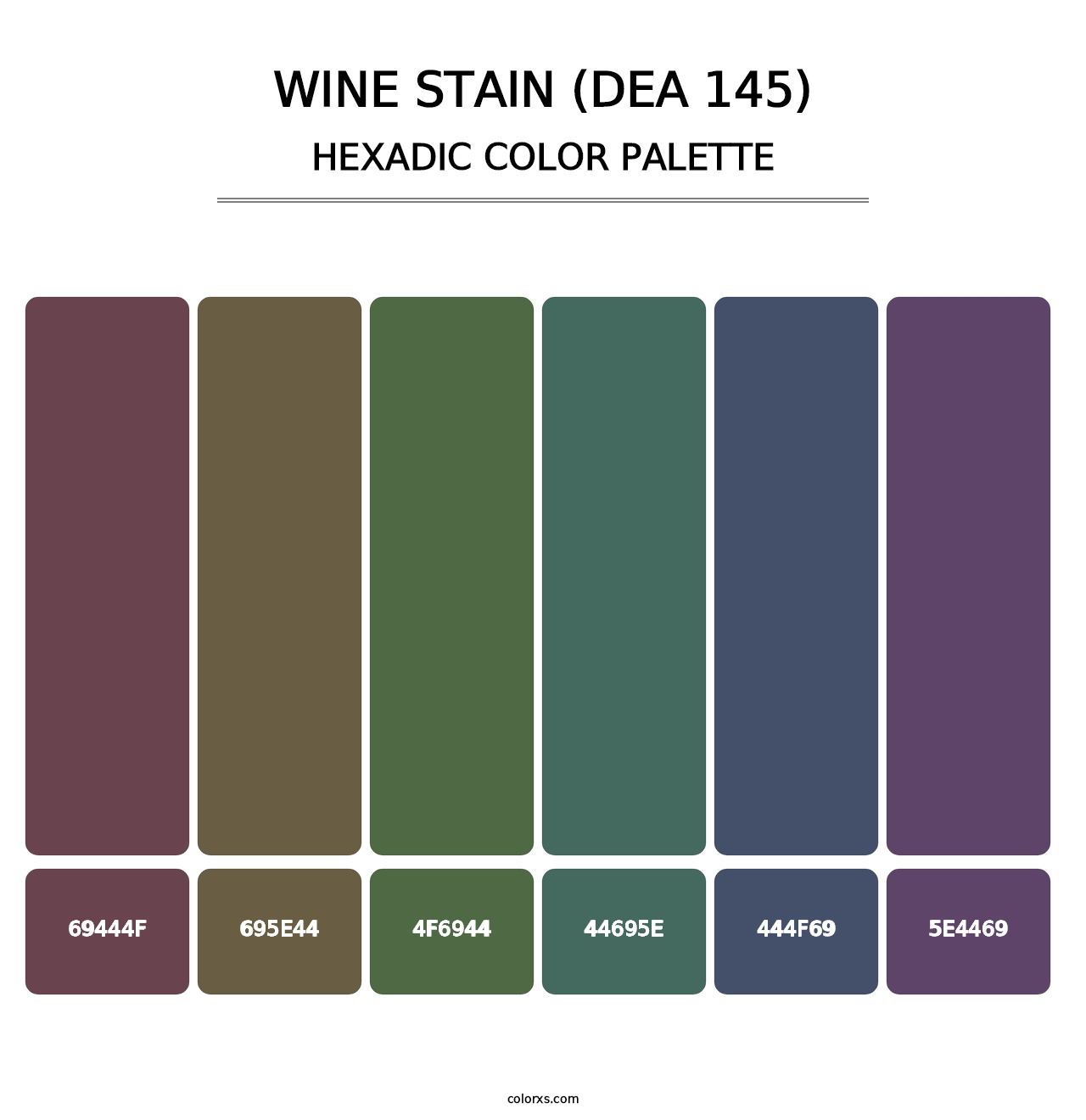 Wine Stain (DEA 145) - Hexadic Color Palette