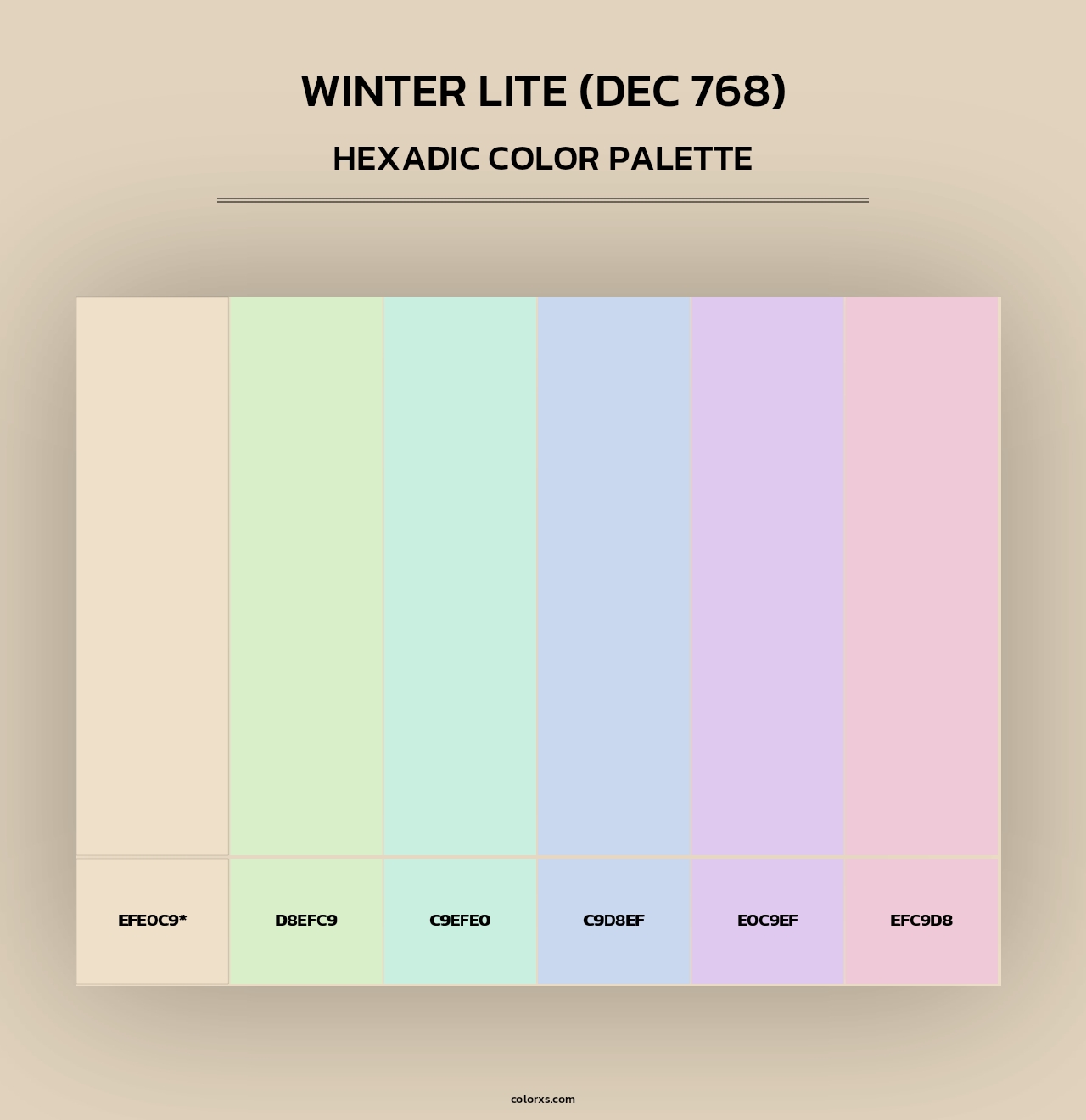 Winter Lite (DEC 768) - Hexadic Color Palette